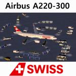 FS2004 SWISS Airbus A220-300 AGS-5G.